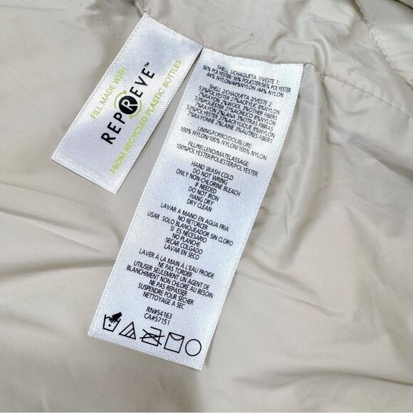 Calvin Klein Women's Petite Quilted Hooded Zip Up Long Coat XS - Picture 9 of 9